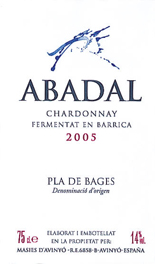 ABADAL CHARDONNAY - light barrel aging