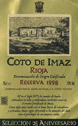 COTO DE IMAZ SELECCIÓN 25 ANIVERSARIO - wine for aging