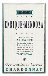 ENRIQUE MENDOZA CHARDONNAY - ligera barrica