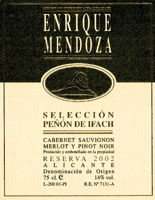 ENRIQUE MENDOZA SELECCIÓN PEÑÓN DE IFACH - ageing wine