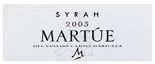 MARTÚE SYRAH - ageing wine